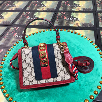 Gucci Sylvie leather bag in Red 470270