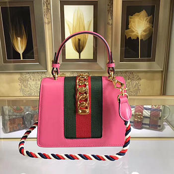 Gucci Sylvie leather mini bag in Pink 470270