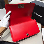 Chanel Leboy lambskin Bag in Red With Silver Hardware 67086 - 4