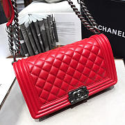 Chanel Leboy lambskin Bag in Red With Silver Hardware 67086 - 6
