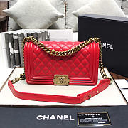 Chanel Leboy lambskin Bag in Red 67086 - 1