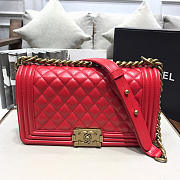 Chanel Leboy lambskin Bag in Red 67086 - 4
