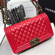 Chanel Leboy lambskin Bag in Red 67086 - 6