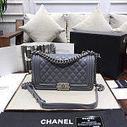 Chanel Leboy lambskin Bag in Gray With Silver Hardware 67086 - 3