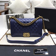 Chanel Leboy lambskin Bag in Navy Blue 67086 - 1