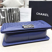 Chanel Leboy lambskin Bag in Navy Blue With Silver Hardware 67086 - 5