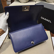 Chanel Leboy lambskin Bag in Navy Blue With Silver Hardware 67086 - 4