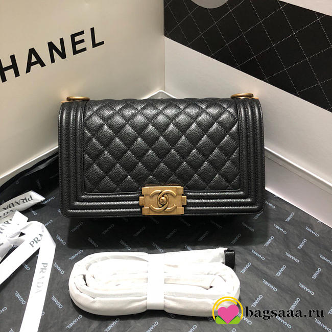 Chanel Leboy Calfskin Bag in Black 67086 - 1
