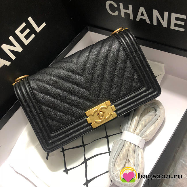 Chanel Leboy Calfskin Bag in Black with Gold Hardware 67086 - 1