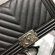 Chanel Leboy Calfskin Bag in Black with Silver Hardware 67086 - 2
