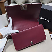 Chanel Leboy Lambskin Bag in Wine Red with Silver Hardware 67086 - 4