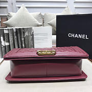 Chanel Leboy Lambskin Bag in Wine Red with Gold Hardware 67086 - 6