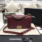 Chanel Leboy Lambskin Bag in Wine Red with Gold Hardware 67086 - 4