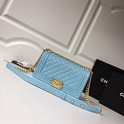 Chanel Leboy lambskin Bag in Blue With Gold Hardware 67086 - 1