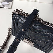 Chanel leboy calfskin bag in blue with silver hardware 20cm - 5