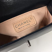 Chanel leboy calfskin bag in blue with silver hardware 20cm - 6
