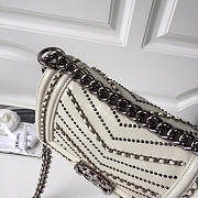 Chanel leboy calfskin bag in beige with silver hardware 20cm - 4