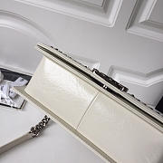 Chanel leboy calfskin bag in beige with silver hardware 25cm - 4