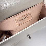 Chanel leboy calfskin bag in beige with silver hardware 25cm - 6
