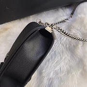 Chanel leboy calfskin bag in black with silver hardware 30cm - 2