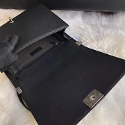 Chanel leboy calfskin bag in black with silver hardware 30cm - 3