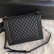 Chanel leboy calfskin bag in black 30cm - 6