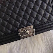 Chanel leboy calfskin bag in black with silver hardware 28cm - 6
