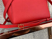 Celine Micro Belt Bag In Grained Calfskin with Red 20 cm 175519  - 2