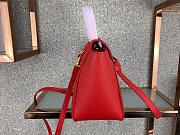Celine Micro Belt Bag In Grained Calfskin with Red 20 cm 175519  - 3