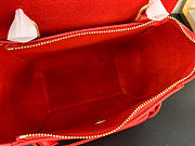 Celine Micro Belt Bag In Grained Calfskin with Red 20 cm 175519  - 5