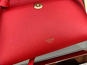 Celine Micro Belt Bag In Grained Calfskin with Red 20 cm 175519  - 6