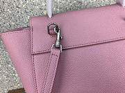 Celine Micro Belt Bag In Grained Calfskin with Pink 20cm 175519 - 5