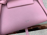 Celine Micro Belt Bag In Grained Calfskin with Pink 20cm 175519 - 3