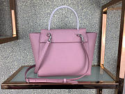 Celine Micro Belt Bag In Grained Calfskin with Pink 20cm 175519 - 2