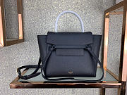 Celine Micro Belt Bag In Grained Calfskin with Black 20cm 175519 - 1
