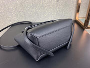 Celine Micro Belt Bag In Grained Calfskin with Black 20cm 175519 - 4