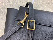 Celine Micro Belt Bag In Grained Calfskin with Black 20cm 175519 - 3