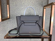 Celine Micro Belt Bag In Grained Calfskin with Gray 20cm 175519 - 1
