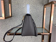 Celine Micro Belt Bag In Grained Calfskin with Gray 20cm 175519 - 2
