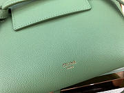 Celine Micro Belt Bag In Grained Calfskin with Green 20cm 175519 - 6