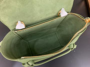 Celine Micro Belt Bag In Grained Calfskin with Green 20cm 175519 - 5