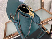 Celine Micro Belt Bag In Grained Calfskin with Dark Green 20cm 175519 - 4
