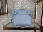 Celine Micro Belt Bag In Grained Calfskin with Light Blue 20cm 175519 - 5