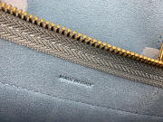 Celine Micro Belt Bag In Grained Calfskin with Light Blue 20cm 175519 - 2