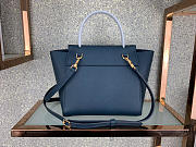 Celine Micro Belt Bag In Grained Calfskin with Dark Blue 20cm 175519 - 3