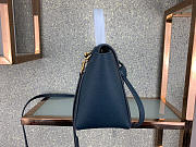 Celine Micro Belt Bag In Grained Calfskin with Dark Blue 20cm 175519 - 6