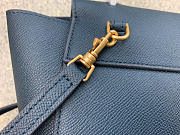 Celine Micro Belt Bag In Grained Calfskin with Dark Blue 20cm 175519 - 2