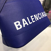 Balenciaga Ville medium graffiti logo calfskin bag Dark Blue 18SS - 3