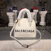 Balenciaga Ville Small graffiti logo calfskin bag White 18SS - 1
