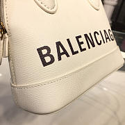 Balenciaga Ville Small graffiti logo calfskin bag White 18SS - 5